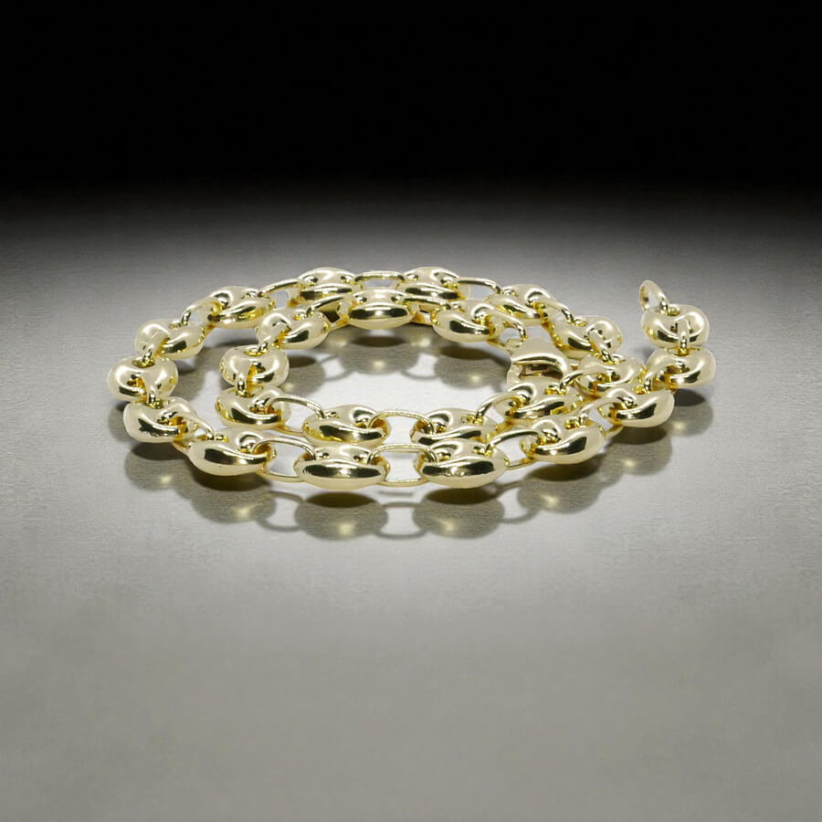 Pulsera calabrote de oro amarillo 18k extra larga especia Carlos– fuerza, elegancia y carácter. - Imagen 6