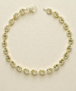 Pulsera calabrote de oro amarillo 18k extra larga especia Carlos– fuerza, elegancia y carácter.