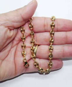 Alternative view of Pulsera calabrote de oro amarillo 18k extra larga especia Carlos– fuerza, elegancia y carácter.