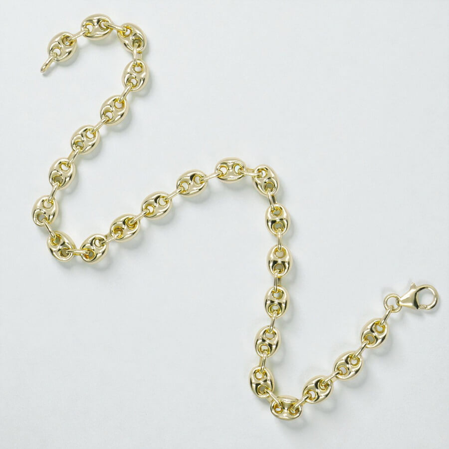 Pulsera calabrote de oro amarillo 18k extra larga especia Carlos– fuerza, elegancia y carácter. - Imagen 4