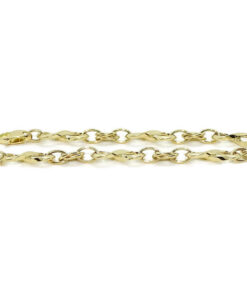 Pulsera para mujer en oro amarillo 18k con 6 infinitos y eslabones. 19cm de larga, 8mm de ancha, 4.30g de oro 1ª Ley. Diseño elegante y moderno con certificado Never Say Never. - Imagen 7