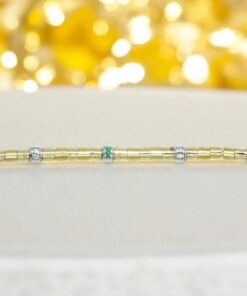 Pulsera de Oro Amarillo y Blanco 18k con Diamantes y Esmeraldas – 18.50 cm – 12.30 g – 5 mm – Cierre Mosquetón 💎 - Imagen 6