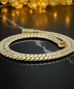Cadena Cubana para Hombre y mujer de Oro Amarillo 18k – 7mm – 60cm – 26.15g – Cierre Mónaco con Circonitas - Imagen 7