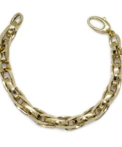 Pulsera Oro 18k para Hombre y Mujer – 20 cm – 11,30 g – Forzada Enredada – Diseño Enlazado