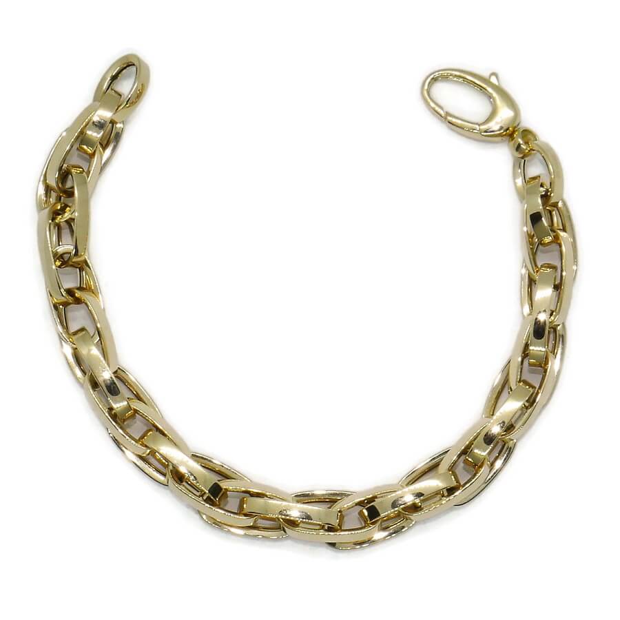 Pulsera Oro 18k para Hombre y Mujer – 20 cm – 11,30 g – Forzada Enredada – Diseño Enlazado