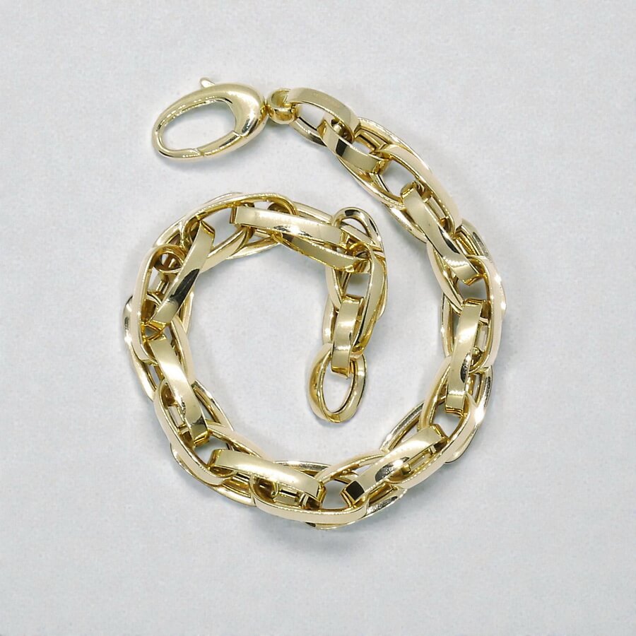Pulsera Oro 18k para Hombre y Mujer – 20 cm – 11,30 g – Forzada Enredada – Diseño Enlazado - Imagen 6