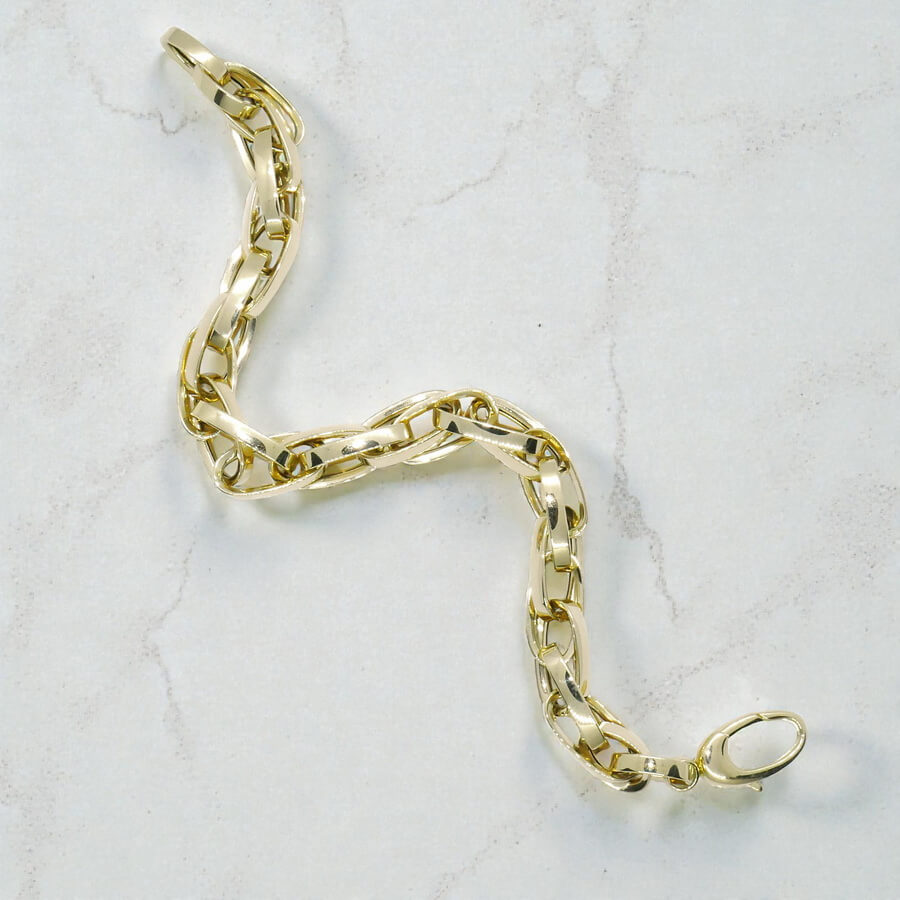 Pulsera Oro 18k para Hombre y Mujer – 20 cm – 11,30 g – Forzada Enredada – Diseño Enlazado - Imagen 8