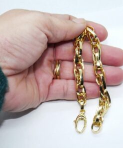Pulsera Oro 18k para Hombre y Mujer – 20 cm – 11,30 g – Forzada Enredada – Diseño Enlazado - Imagen 3