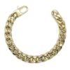 Pulsera Barbada de Oro Amarillo de 18k para Hombre – 21 cm – 1,10 cm – 20,30 g