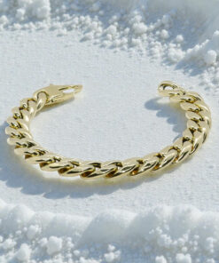 Pulsera Barbada de Oro Amarillo de 18k para Hombre – 21 cm – 1,10 cm – 20,30 g - Imagen 5