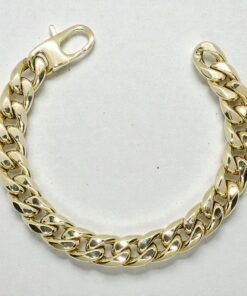 Pulsera Barbada de Oro Amarillo de 18k para Hombre – 21 cm – 1,10 cm – 20,30 g - Imagen 4