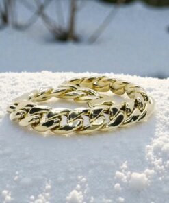 Pulsera Barbada de Oro Amarillo de 18k para Hombre – 21 cm – 1,10 cm – 20,30 g - Imagen 7