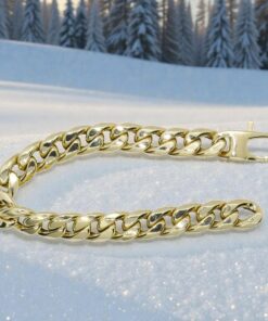 Pulsera Barbada de Oro Amarillo de 18k para Hombre – 21 cm – 1,10 cm – 20,30 g - Imagen 11