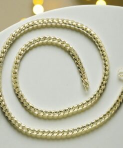 Never say Never-Cadena Barbada para Hombre y mujer de Oro Amarillo 18k de 6.00mm de ancha y 60cm de largo – 12.30 g - Imagen 4