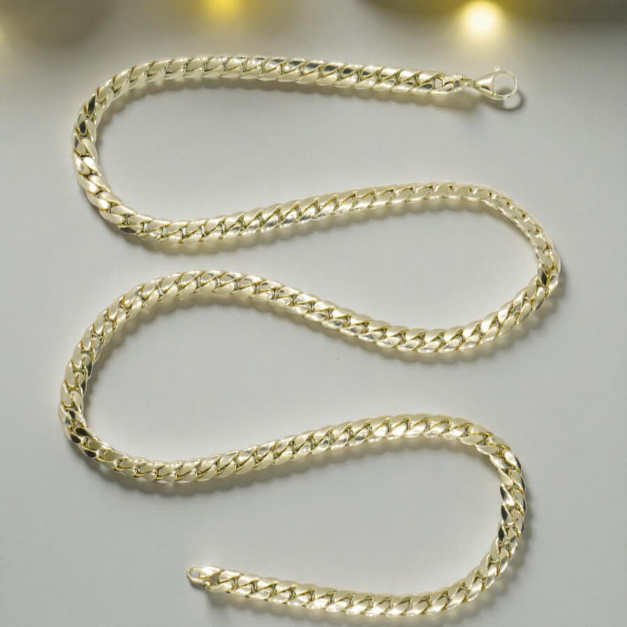 Never say Never-Cadena Barbada para Hombre y mujer de Oro Amarillo 18k de 6.00mm de ancha y 60cm de largo – 12.30 g - Imagen 7