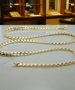 Never say Never-Cadena Barbada para Hombre y mujer de Oro Amarillo 18k de 6.00mm de ancha y 60cm de largo – 12.30 g - Imagen 10