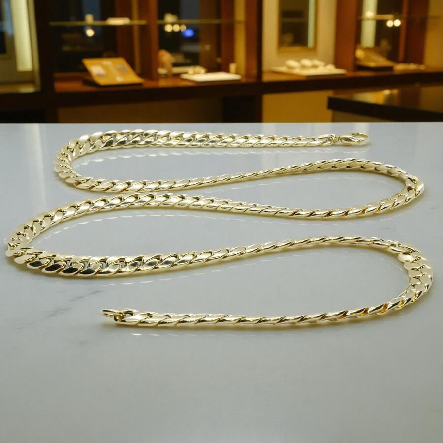Never say Never-Cadena Barbada para Hombre y mujer de Oro Amarillo 18k de 6.00mm de ancha y 60cm de largo – 12.30 g - Imagen 10