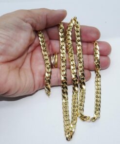 Never say Never-Cadena Barbada para Hombre y mujer de Oro Amarillo 18k de 6.00mm de ancha y 60cm de largo – 12.30 g - Imagen 3