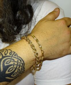 Alternative view of Pulsera cordón de Oro Amarillo de 18k – 8,00 mm – para hombre y mujer. 13.40gr