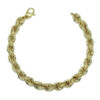 Pulsera cordón de Oro Amarillo de 18k – 8,00 mm – para hombre y mujer. 13.40gr