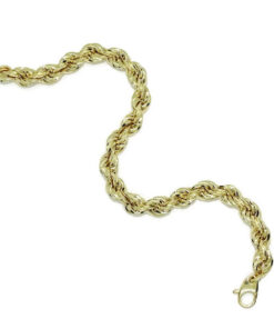 Pulsera cordón de Oro Amarillo de 18k – 8,00 mm – para hombre y mujer. 13.40gr - Imagen 7
