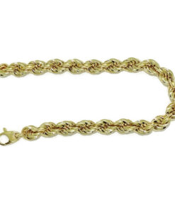 Pulsera cordón de Oro Amarillo de 18k – 8,00 mm – para hombre y mujer. 13.40gr - Imagen 4