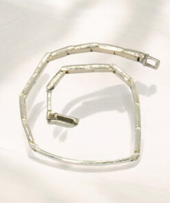 Pulsera Hombre Oro 18k con Placa Bicolor Oro Amarillo y Blanco 5 mm Cierre de Seguridad - Imagen 6