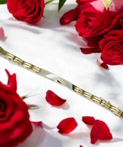 Pulsera Hombre Oro 18k con Placa Bicolor Oro Amarillo y Blanco 5 mm Cierre de Seguridad - Imagen 8