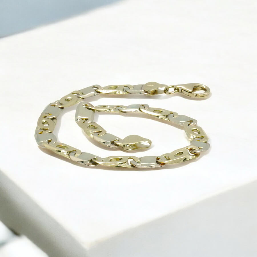 Pulsera de Oro 18k para Hombre 7 mm Maciza – Cadena Ojo de Tigre con Cierre Mosquetón - Imagen 3