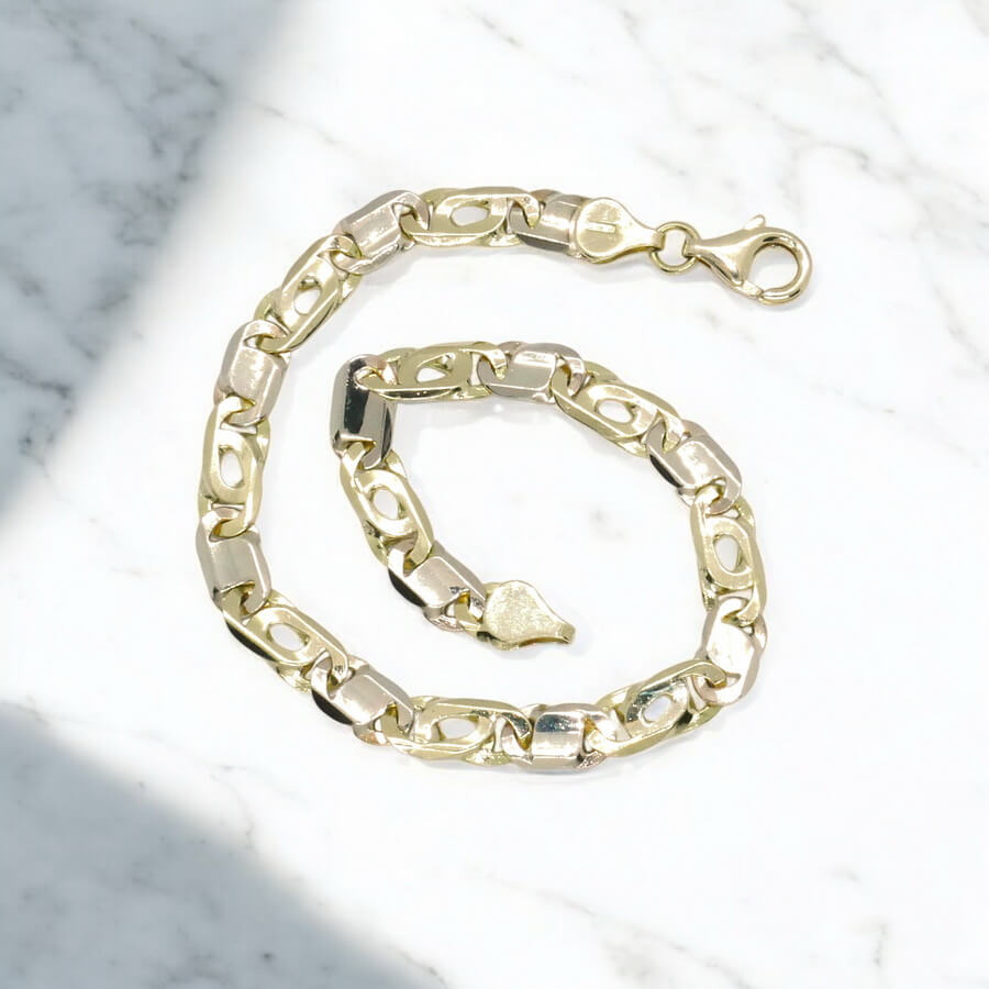 Pulsera de Oro 18k para Hombre 7 mm Maciza – Cadena Ojo de Tigre con Cierre Mosquetón - Imagen 6
