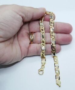 Pulsera de Oro 18k para Hombre 7 mm Maciza – Cadena Ojo de Tigre con Cierre Mosquetón - Imagen 4