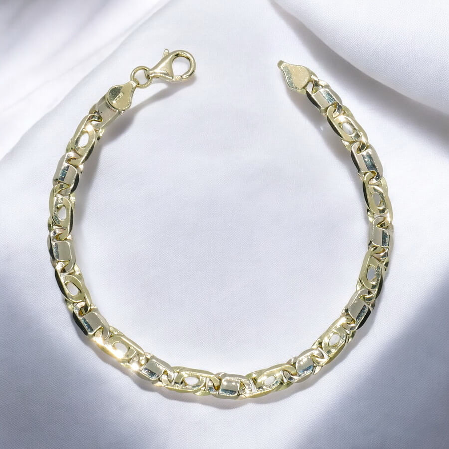 Pulsera de Oro 18k para Hombre 7 mm Maciza – Cadena Ojo de Tigre con Cierre Mosquetón - Imagen 9