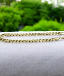 Pulsera Never Say Never de Oro Amarillo 18k para Hombre – Cadena Barbada Maciza - Imagen 8