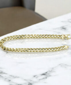 Pulsera de Oro 18k para Hombre 6 mm Maciza – Cadena Barbada con Cierre Mosquetón - Imagen 6