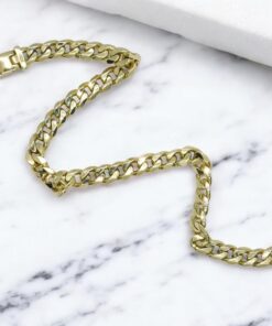 Pulsera de Oro 18k para Hombre 6 mm Maciza – Cadena Barbada con Cierre Mosquetón - Imagen 4