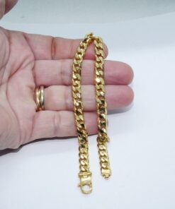 Pulsera de Oro 18k para Hombre 6 mm Maciza – Cadena Barbada con Cierre Mosquetón - Imagen 3