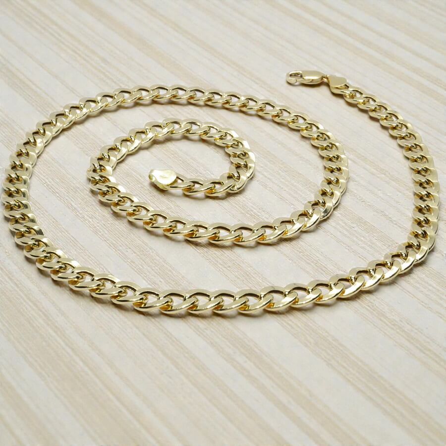 Cadena Barbada de Oro 18 Quilates para Hombre 60 cm – Ancha, Elegante y Vistosa - Imagen 5