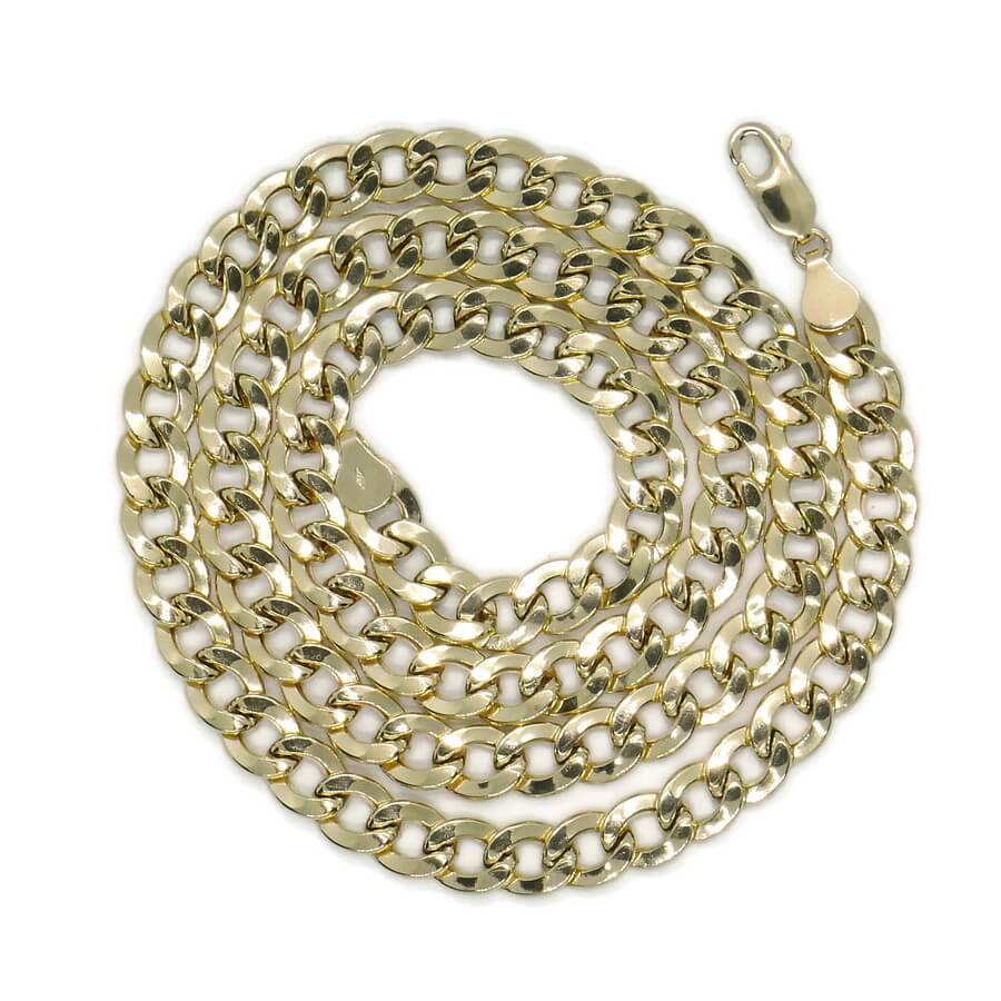 Cadena Barbada de Oro 18 Quilates para Hombre 60 cm – Ancha, Elegante y Vistosa
