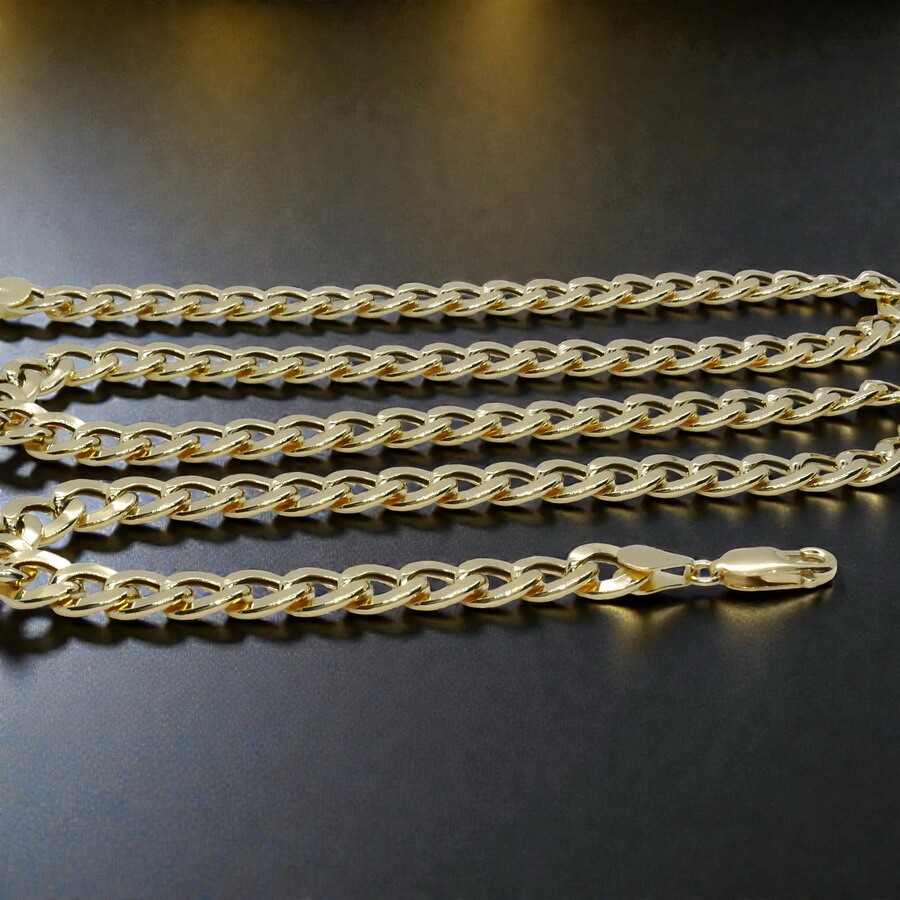 Cadena Barbada de Oro 18 Quilates para Hombre 60 cm – Ancha, Elegante y Vistosa - Imagen 9