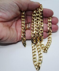 Cadena Barbada de Oro 18 Quilates para Hombre 60 cm – Ancha, Elegante y Vistosa - Imagen 3