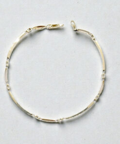 Pulsera Bicolor Oro 18k para Hombre 5 mm 20,5 cm – Eslabones Forrados - Imagen 8