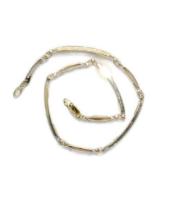 Pulsera Bicolor Oro 18k para Hombre 5 mm 20,5 cm – Eslabones Forrados - Imagen 9
