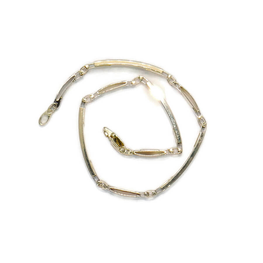 Pulsera Bicolor Oro 18k para Hombre 5 mm 20,5 cm – Eslabones Forrados - Imagen 9