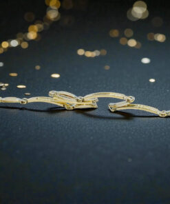 Pulsera Bicolor Oro 18k para Hombre 5 mm 20,5 cm – Eslabones Forrados - Imagen 4