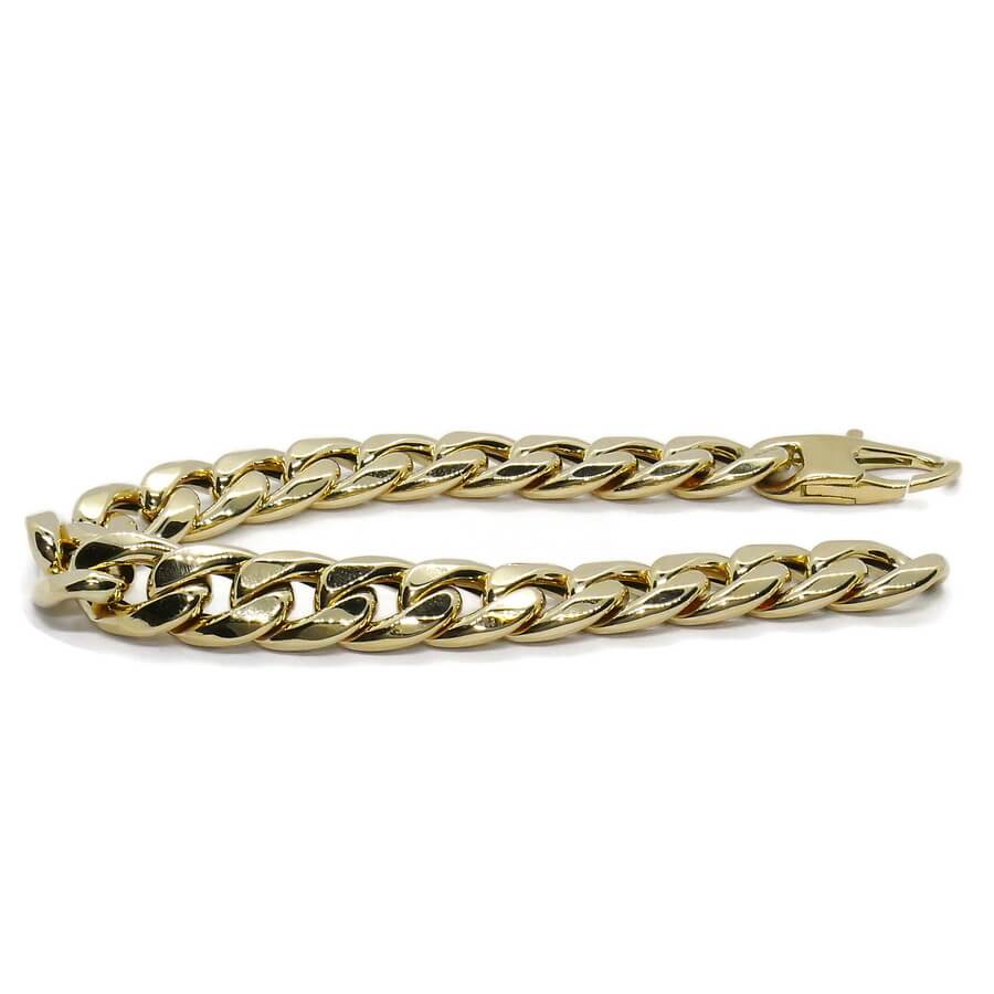 Pulsera Barbada Grande de Oro 18 Quilates para Hombre 21 cm – Fuerte, Clásica y Elegante - Imagen 8