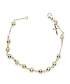 Pulsera Rosario de Oro 18k – Fe, Elegancia y Brillo Atemporal - Imagen 4