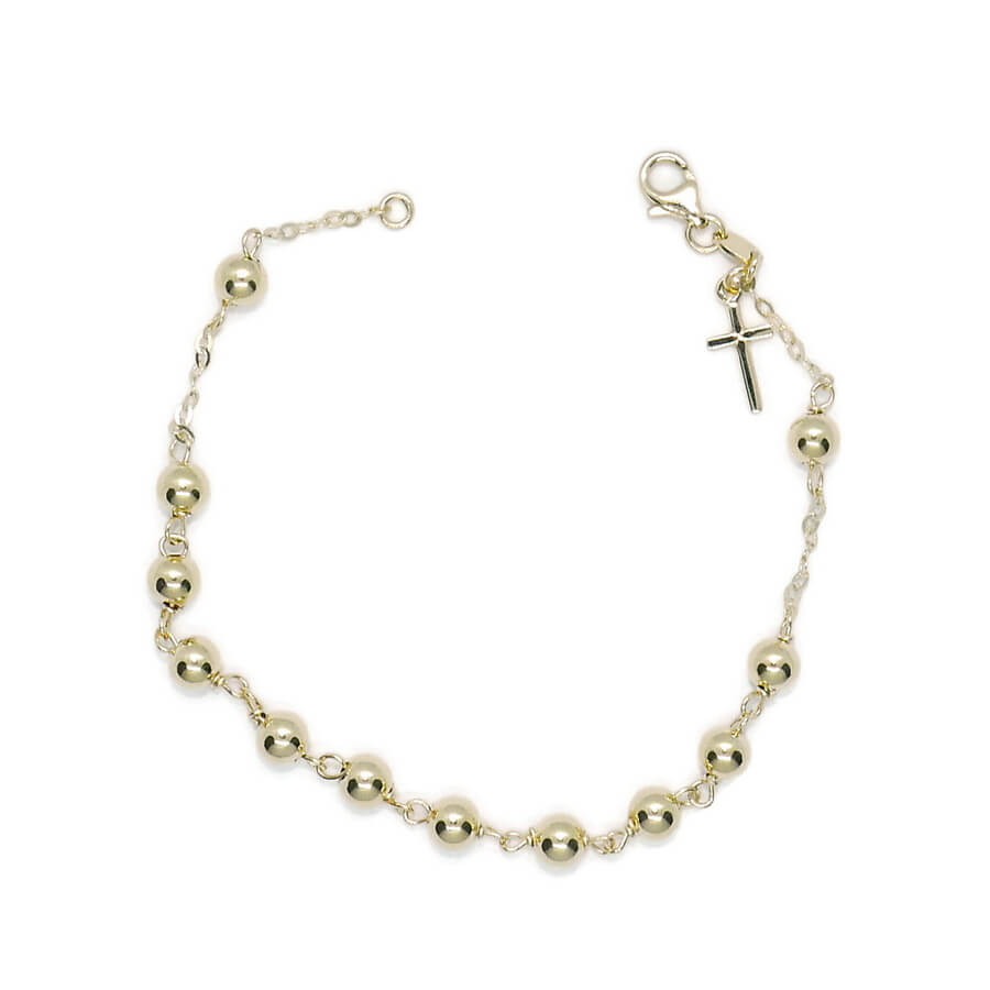Pulsera Rosario de Oro 18k – Fe, Elegancia y Brillo Atemporal - Imagen 4
