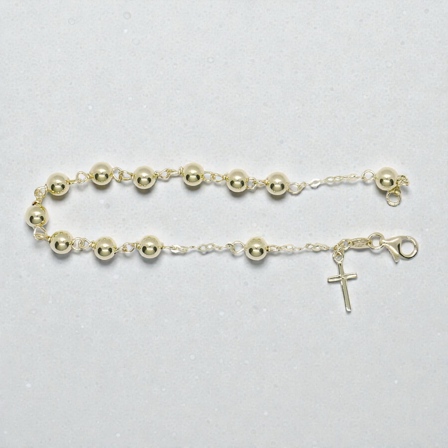Pulsera Rosario de Oro 18k – Fe, Elegancia y Brillo Atemporal - Imagen 7