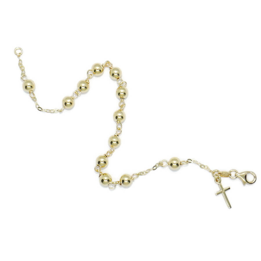 Pulsera Rosario de Oro 18k – Fe, Elegancia y Brillo Atemporal - Imagen 11