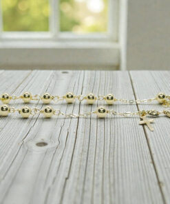 Pulsera Rosario de Oro 18k – Fe, Elegancia y Brillo Atemporal - Imagen 8